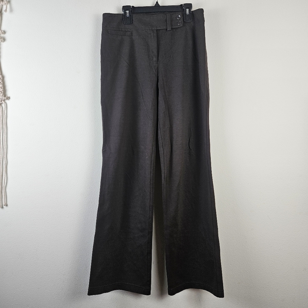 Eileen Fisher Brown Ponte Rayon Nylon Spandex Trouser Pant Size Small Minimalist